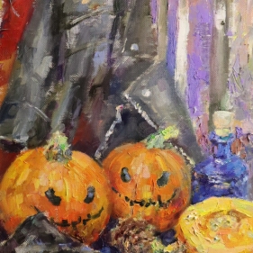 Painting for sale online - Still life with pumpkins