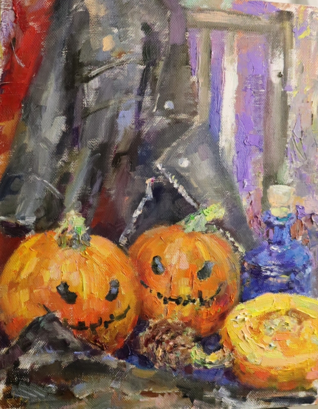 Painting for sale online - Still life with pumpkins