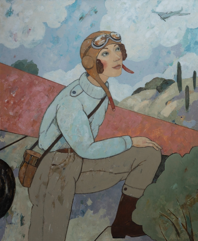 Painting for sale online - She is an aviator