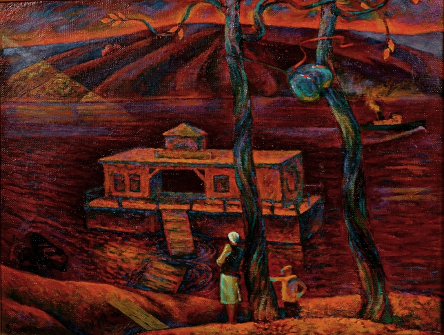 Painting for sale online - Zhiguli, Fall of 1945