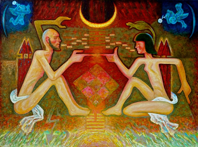 Painting for sale online - Dispute: from the Mental Eclipse to the Heart Dawn