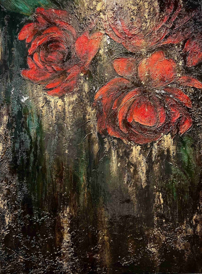 Painting for sale online - Red Peonies