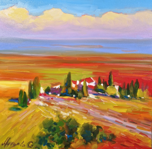 Painting for sale online - the warmth of rural life 