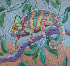 Painting for sale online - Chameleon