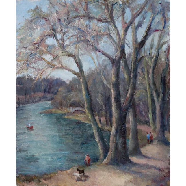 Painting for sale online - Spring in Kuzminki Park (Moscow)