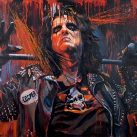 Painting for sale online - Welcome to my nightmare! The portrait of Alice Cooper