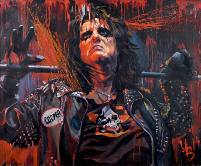 Painting for sale online - Welcome to my nightmare! The portrait of Alice Cooper