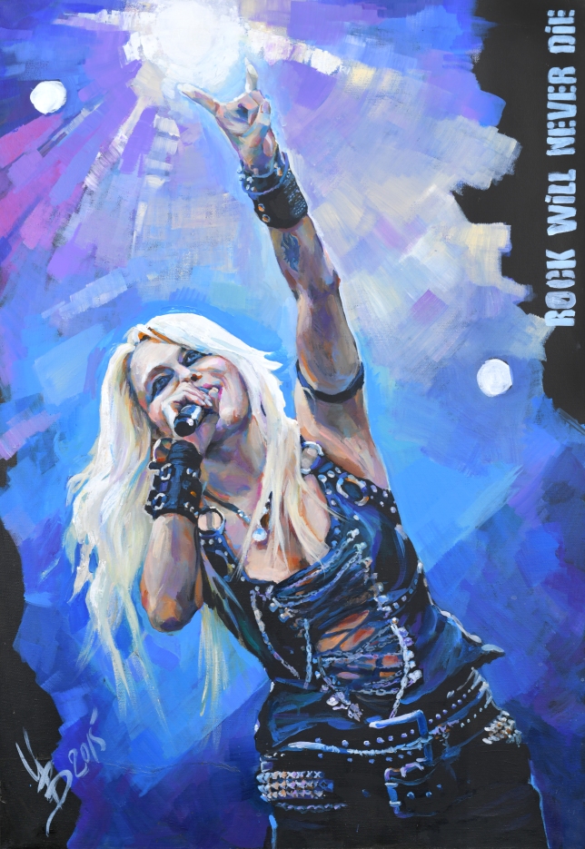 Painting for sale online - Doro Pesch: Rock will never die