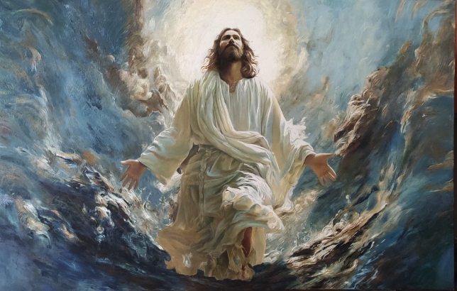 Painting for sale online - Ascension Textured Light of Faith