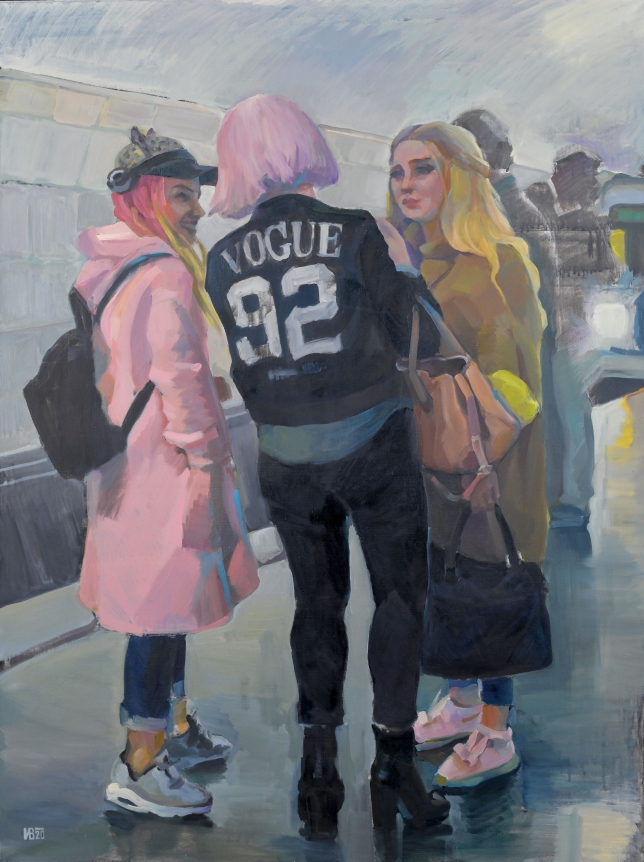 Painting for sale online - City girls Vogue