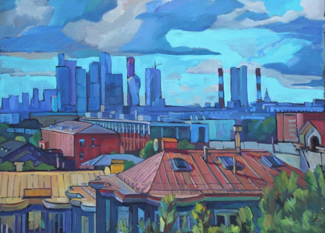 Painting for sale online - The View of Moscow City