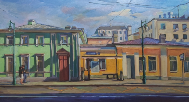 Painting for sale online - Prechistenka Street in Moscow