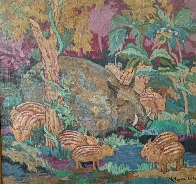 Painting for sale online - Little pigs pylons