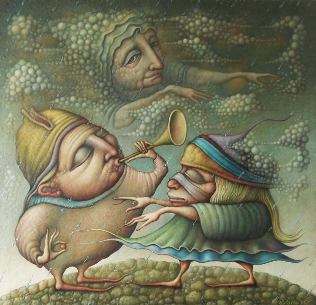 Painting for sale online - Learning to dance to the tune of a pipe