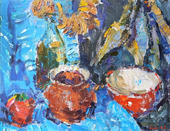 Painting for sale online - Still life with dried fish