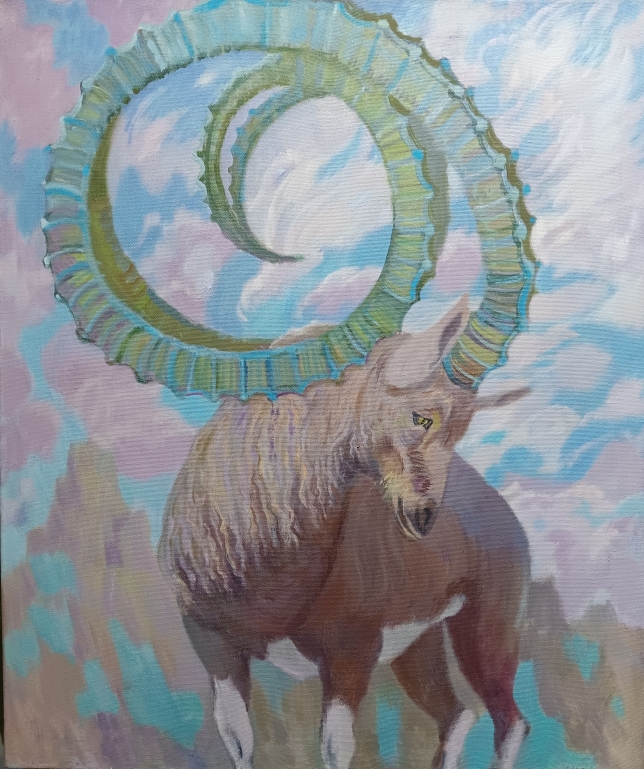 Painting for sale online - Ibeks the Mountain Climber