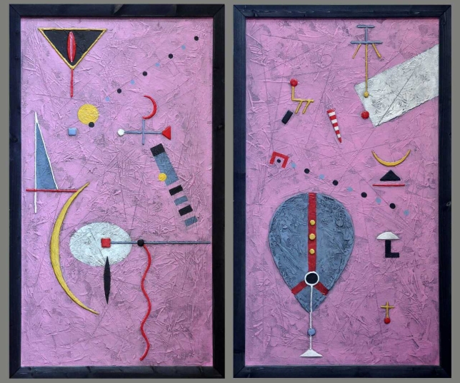 Painting for sale online - Astrological Journey Diptych