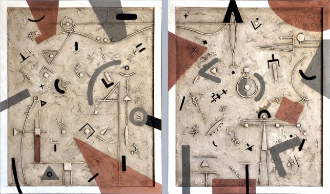 Painting for sale online - Omega Park Diptych