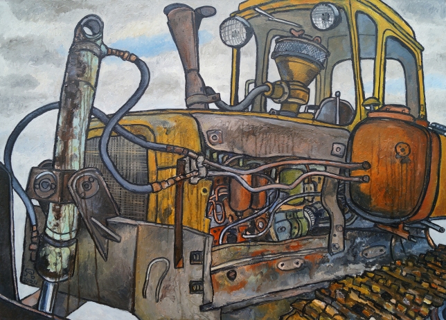 Painting for sale online - Bulldozer DT-75