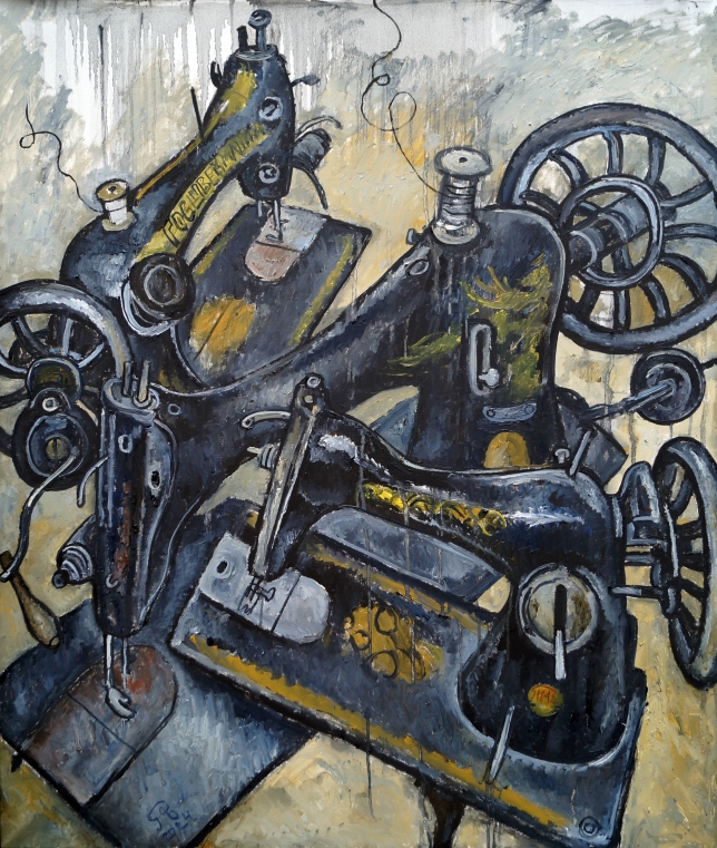 Painting for sale online - Singer, Gosshveymashina, PMZ