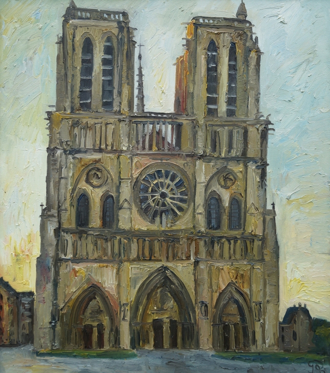 Painting for sale online - Paris, Notre Dame, France