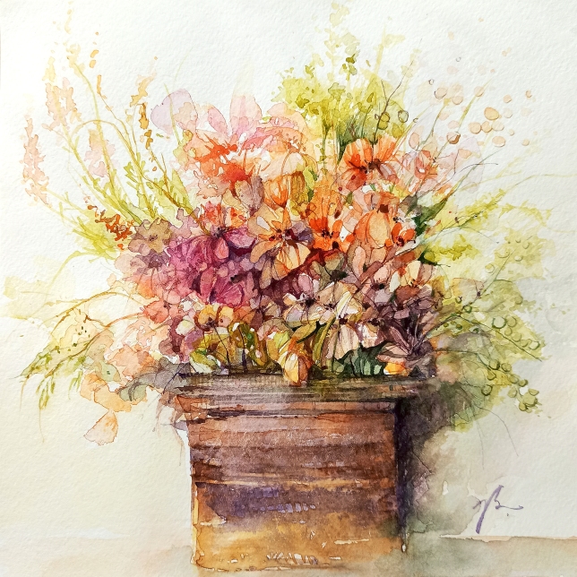 Painting for sale online - Bouquet of wild flowers