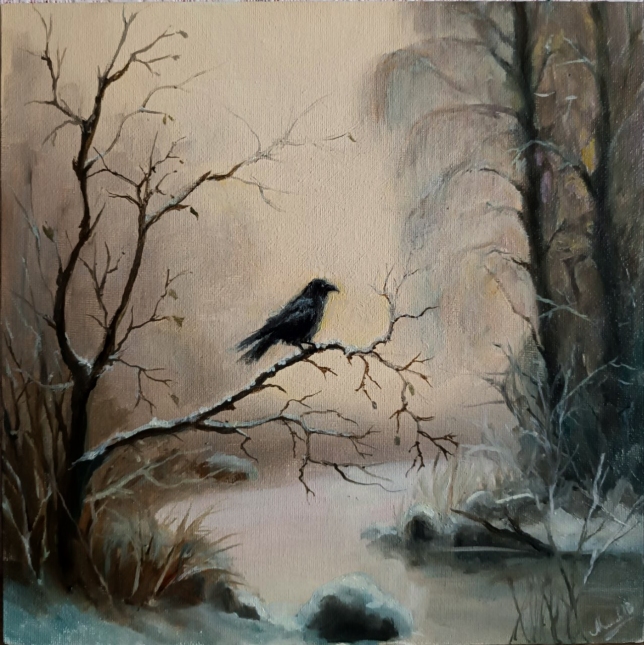 Painting for sale online - Crow