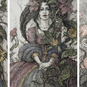 Painting for sale online - The Infanta in the Garden series