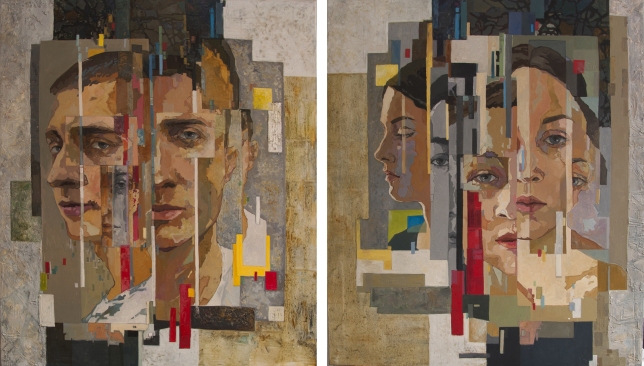 Painting for sale online - Paired Portrait Duality