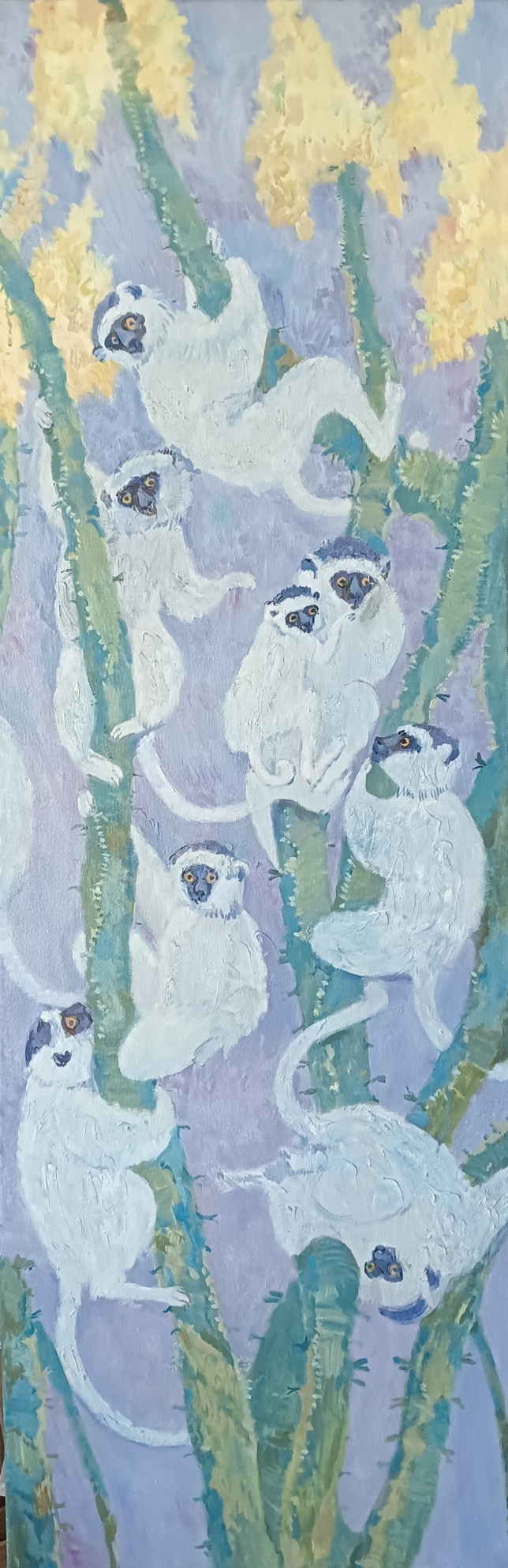Painting for sale online - Gentle Angels of Madagascar