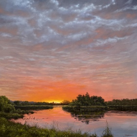 Painting for sale online - Sunset in June