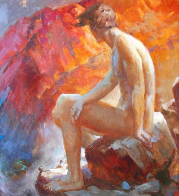 Painting for sale online - Red Silence