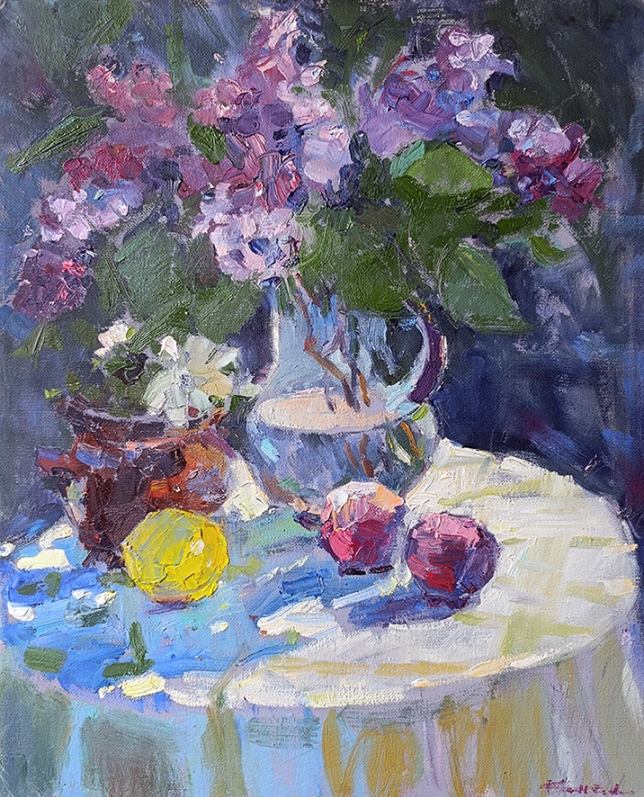 Painting for sale online - lilac in the sun