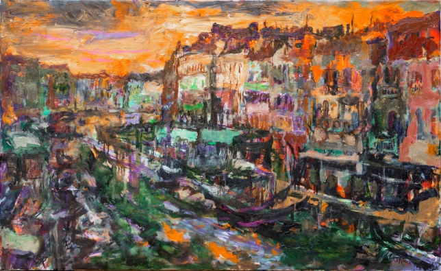 Painting for sale online - Venice Water and Boats