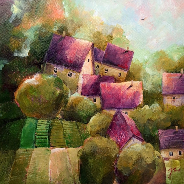 Painting for sale online - Merry Town