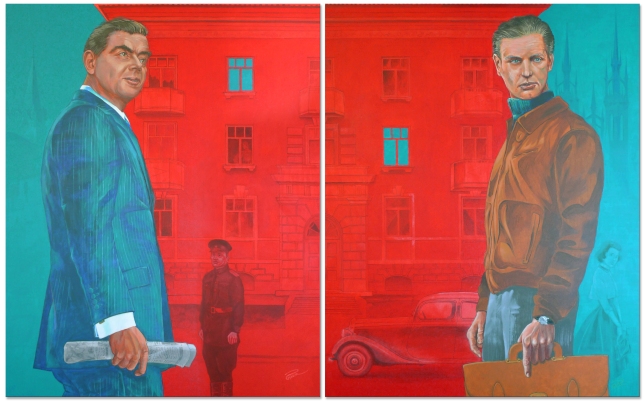 Painting for sale online - Two of the Cambridge Five