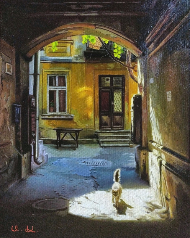 Painting for sale online - Odessa courtyard