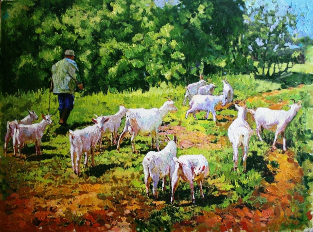 Painting for sale online - Goats