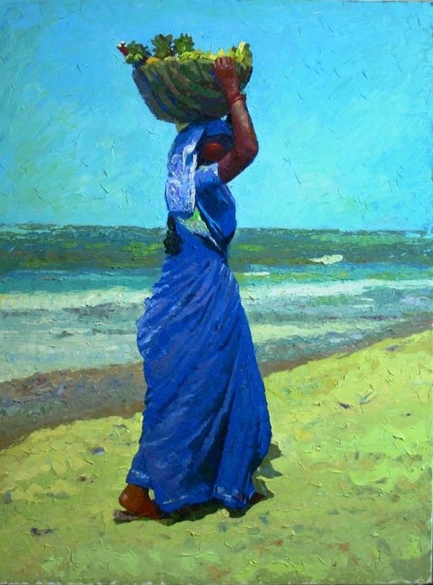 Painting for sale online - Women of Goa 15