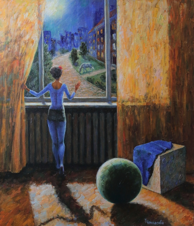 Painting for sale online - Girl at the window