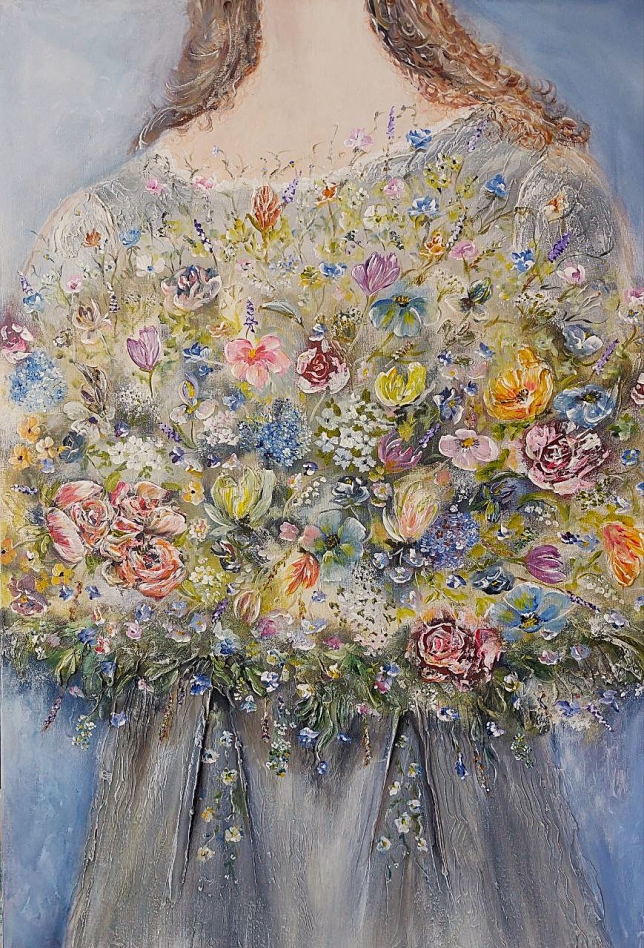 Painting for sale online - Happy woman