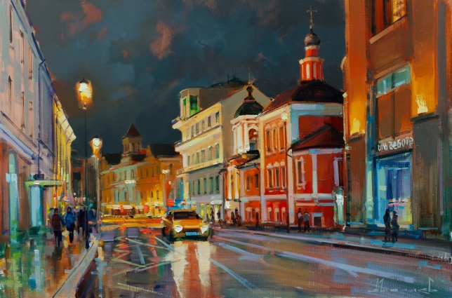 Painting for sale online - The warm light of Maroseika. Moscow