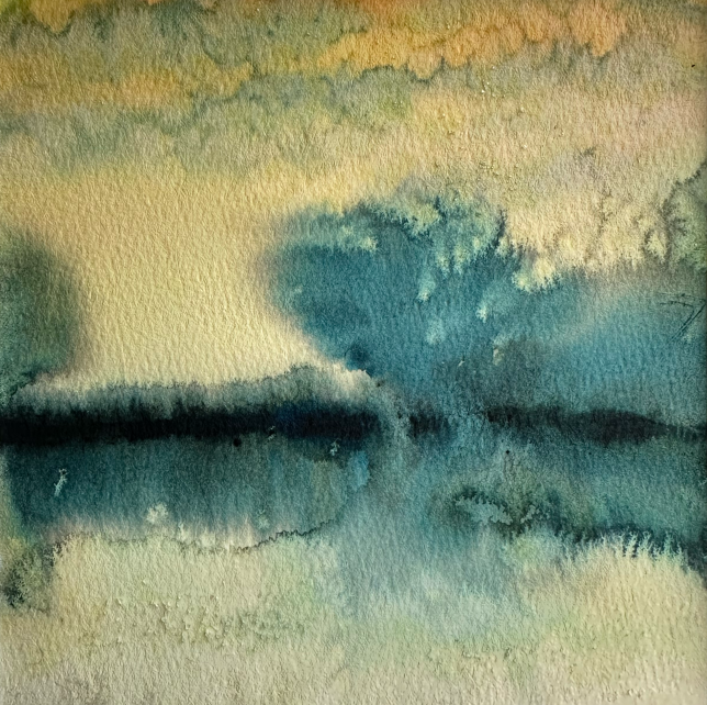 Painting for sale online - Evening on the Sylva River III