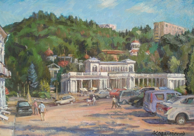 Painting for sale online - Kislovodsk view of the colonnade