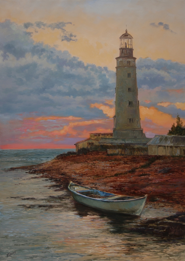 Painting for sale online - Lighthouse of Cape Tarkhankurt