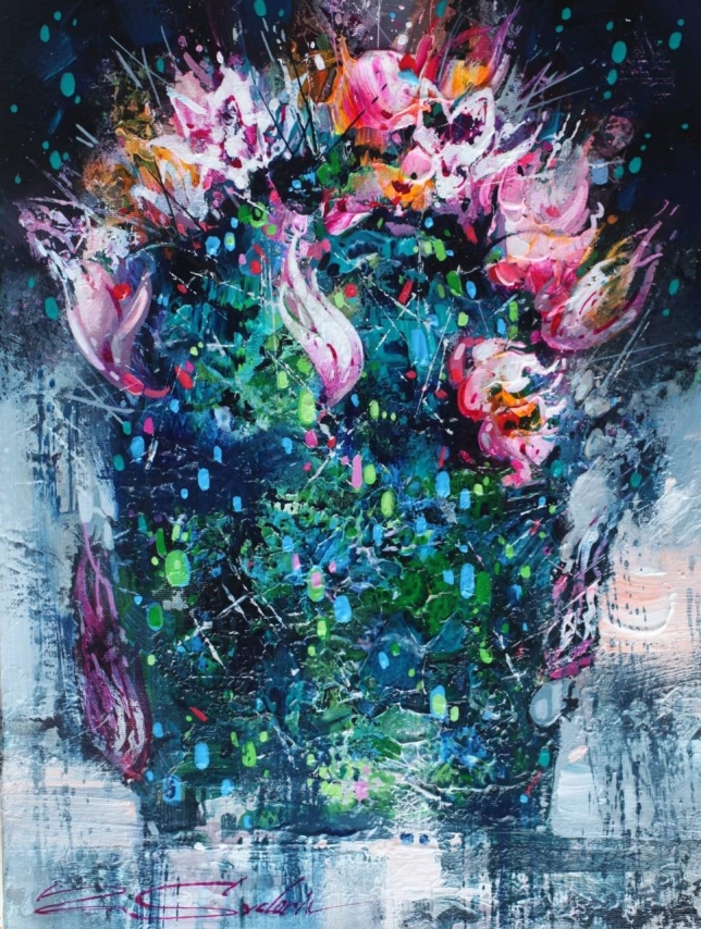 Painting for sale online - Prickly Happiness