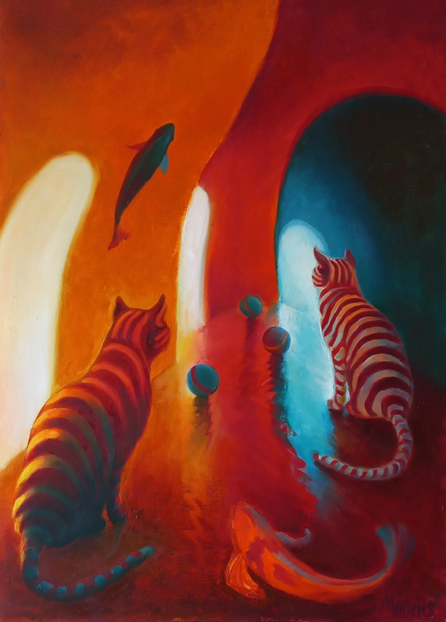 Painting for sale online - A domestic cats dream