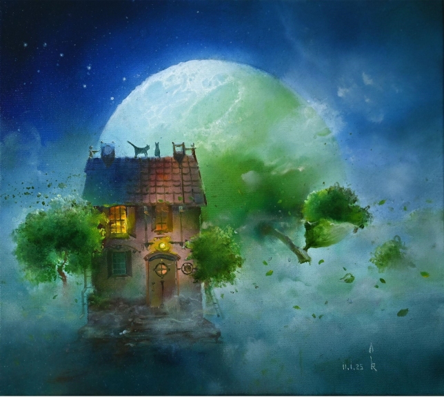 Painting for sale online - Dreams of Apple Leaves