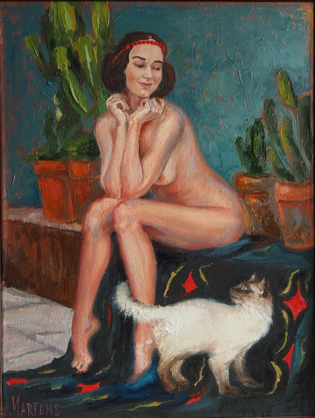 Painting for sale online - In the Italian courtyard