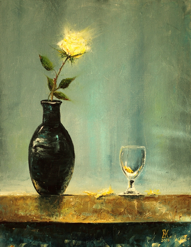 Painting for sale online - Yellow rose